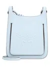 Mcm Pastel Light Blue Leather Mini Himmel Hobo Crossbody Bag In Light Blue