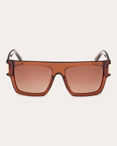 Mcm 54mm Rectangular Sunglasses In Light Brown/gradient Brown