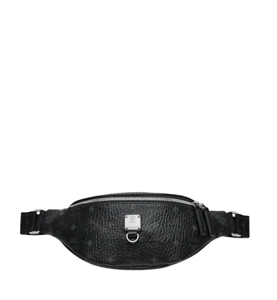 Pre-owned Mcm Women's  Fursten Belt Bag Visetos Small In Black