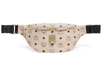 Pre-owned Mcm Women's  Fursten Crossbody Bag Visetos Small In Beige In Sand