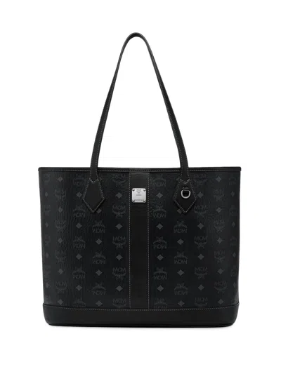 Mcm Women's Medium Liz Visetos Shopper Bag In Black