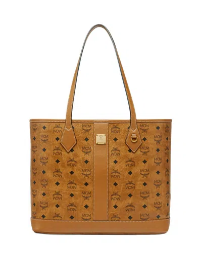 Mcm Women's Medium Liz Visetos Shopper Bag In Brown