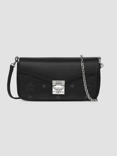 Mcm Women's Mini Tracy Visetos Canvas & Leather Crossbody Bag In Black