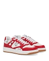 Mcm Neo Terrain Lo Sneakers In Visetos In Candy Red