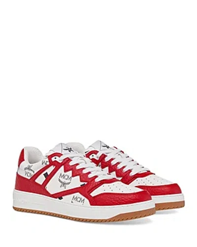 Mcm Women's Neo Dery Low Top Sneakers In Candy Red