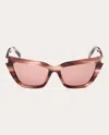 Mcm 54mm Cat Eye Sunglasses In Pink/bordeaux