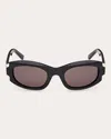 Mcm 53mm Oval Sunglasses In Shiny Black/smoke