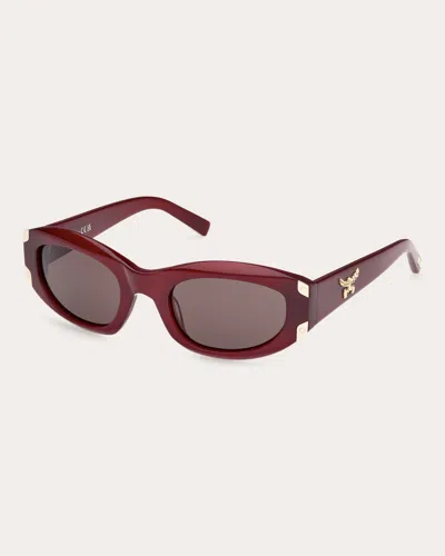 Mcm 53mm Oval Sunglasses In Shiny Bordeaux/smoke