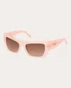 Mcm 59mm Butterfly Sunglasses In Shiny Pink/gradient Brown