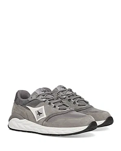 Mcm Women's Skywander Low Top Leather Sneakers In Ice Grey