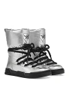 Mcm Women's Skyward Woven Ankle Boots In Silver