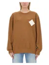 Mcm Women's Sweatshirt With Logo In Buff
