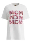 Mcm Crew Neck Graphic Print Short Sleeves In White