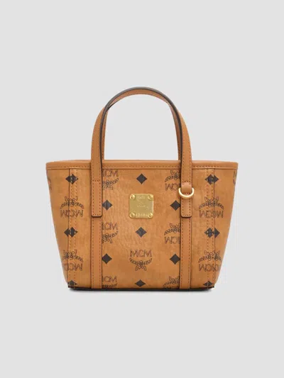 Mcm Women's Toni Vi Shopper Tote Bag In Cognac