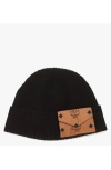 Mcm Cuffed Knitted Hat In Black