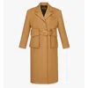 Mcm Wool-cashmere Coat W/ Pocket Belt