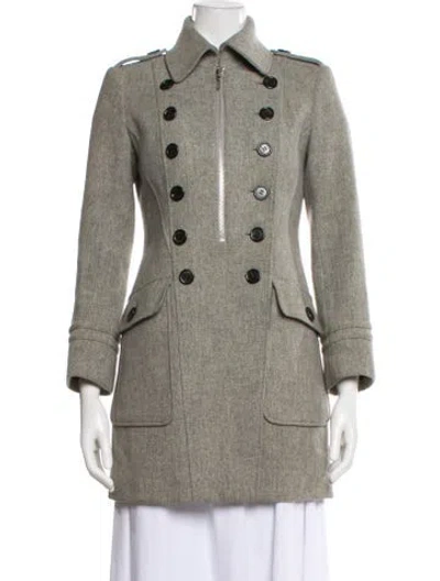 Pre-owned Mcm Wool Coat In Gray