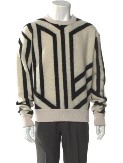 Pre-owned Mcm Wool Graphic Print Pullover In Neutral