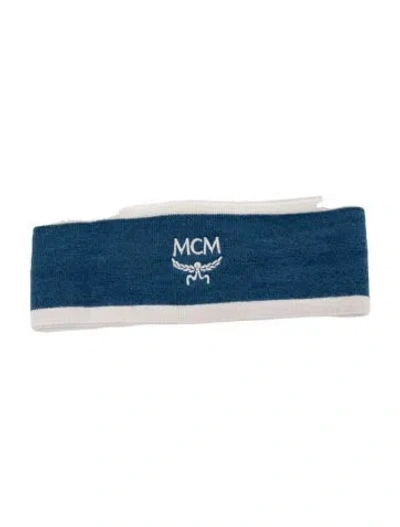 Pre-owned Mcm Wool Headband W/tags In Blue