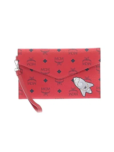 Pre-owned Mcm Wristlet In Red