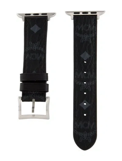 Pre-owned Mcm X Apple 20mm Watch Strap In Black