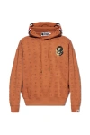 MCM MCM X BAPE DRAGON EMBROIDERED MONOGRAMMED DRAWSTRING HOODIE