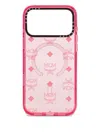 Mcm X Casetify Monogram-pattern Iphone 17 Pro Case In Pink