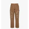Mcm X Kasina Bandana Monogram Pants In Denim Jacquard In Multi