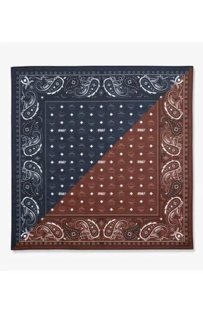 Mcm X Kasina Monogram Bandana Scarf In Brown