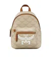 Mcm X-mini Stark Bebe Boo Lauretos Backpack In Nude