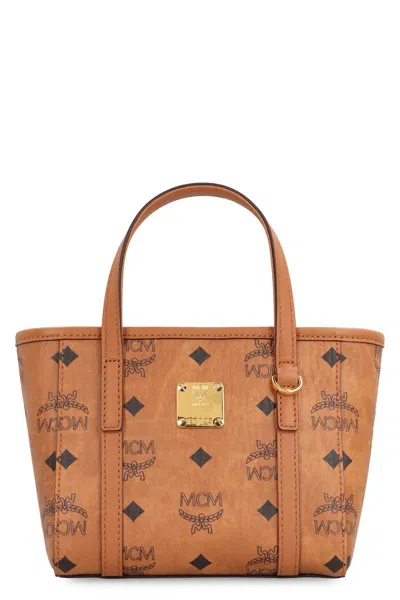 Mcm X-mini Toni Visetos Shopper In Brown