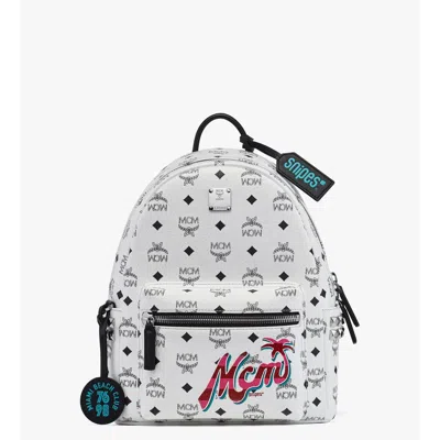 Mcm X Snipes Stark Side Studs Backpack In Visetos In Brown