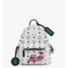 Mcm X Snipes Stark Side Studs Backpack In Visetos In White