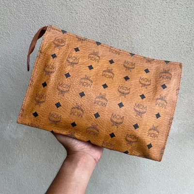 Pre-owned Mcm X Vintage Mcm Clutch Bag In Brown