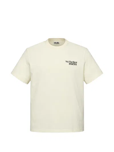 Mcm X We The Best Flamingo Logo-print Crew-neck T-shirt In Yellow