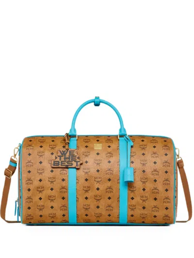 Mcm X Wtb Allover Logo Large Weekender Bag In Purple