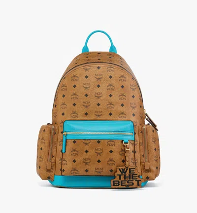 Mcm X We The Best Stark Backpack In Visetos In Cognac