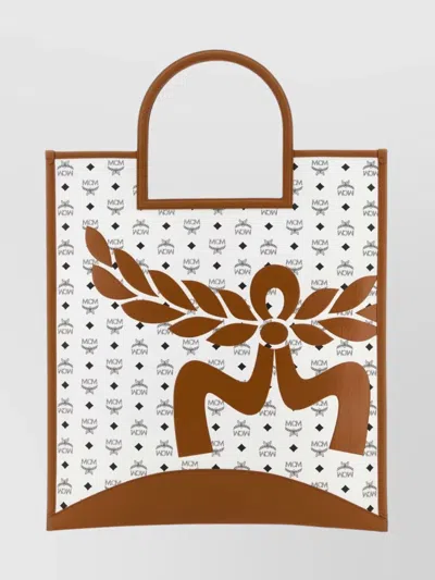 Mcm Xl Aren Leather Shopping Bag