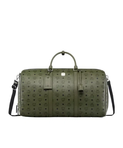 Mcm X-large Visetos Ottomar Weekender Bag In Green