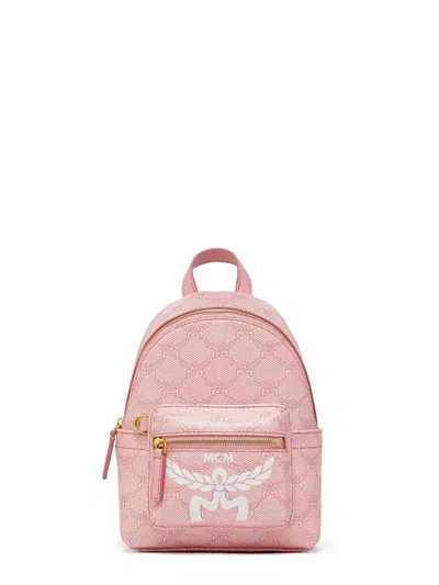 Mcm X-mini Stark Bebe Boo Backpack In Lauretos In Pink