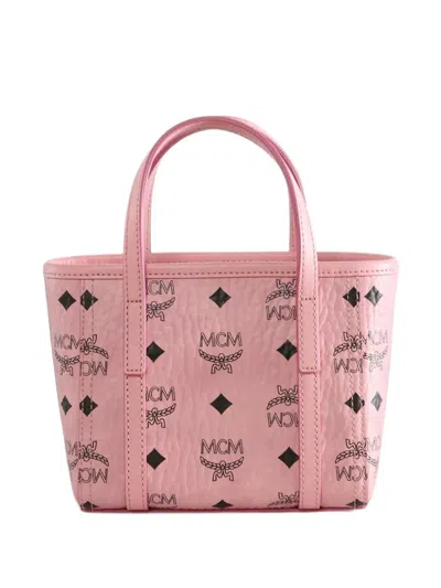 Mcm X-mini Toni Monogram-print Crossbody Bag In Pink