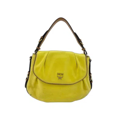 Pre-owned Mcm Yellow Leather Shoulder Bag ()