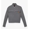 Mcm Zip Cardigan In Wool And Recycled Cashmere In Gray