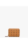 Mcm Zip Wallet In Brown