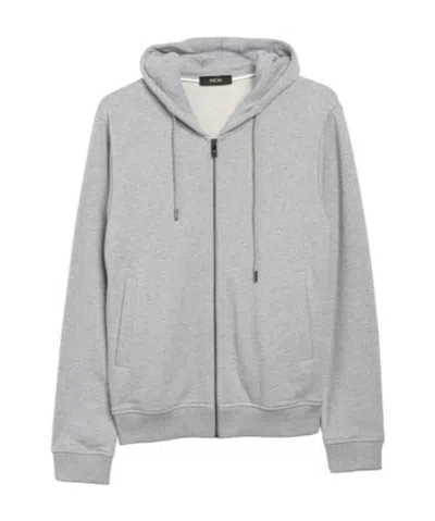 Mcm Zipper Hooded Casual Jacket In Gray