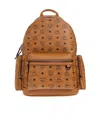 Mcm Zippered Backpack In Brown