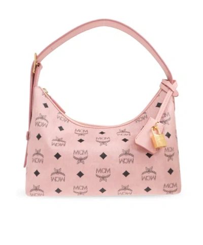 Mcm Zippered Handbag In Pink