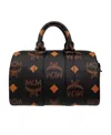 Mcm Zippered Shoulder Bag In Black