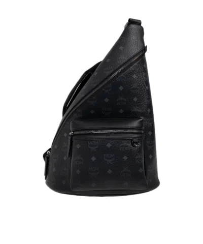 Mcm Zippered Single-shoulder Backpack In Pink