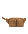 Mcm Zippered Waist Pack In Brown